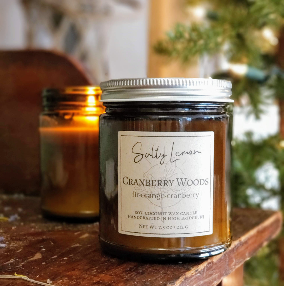 Coconut Soy Candle - 8.5 oz Amber Jar