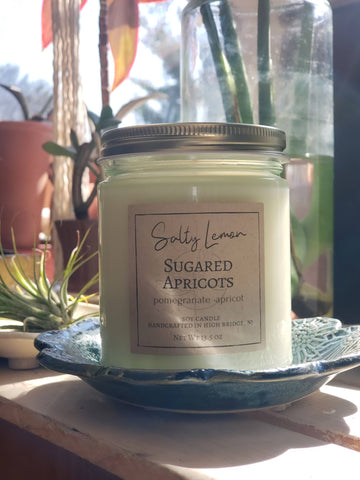 Sugared Apricot Soy-Coconut Candle- 9 oz