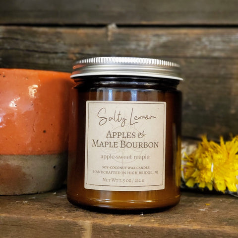 Apples & Maple Bourbon Soy-Coconut Candle- 9 oz