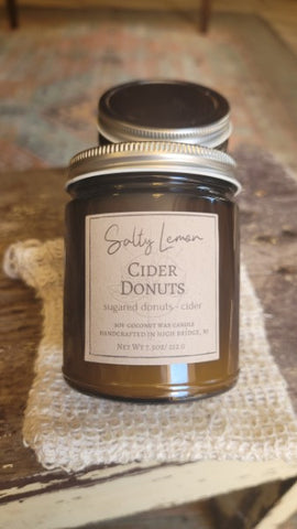 Cider Donuts Soy-Coconut Candle- 9oz Amber Jar